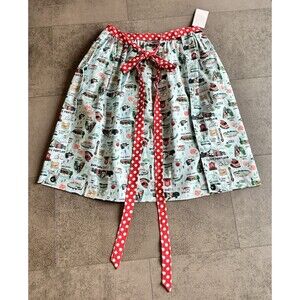 NWT I Love Portland Oregon Apron Red White Polkadot Iconic Locations kitchen fun